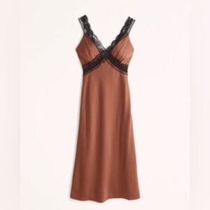 Abercrombie & Fitch Slip Dress with Lace Trim